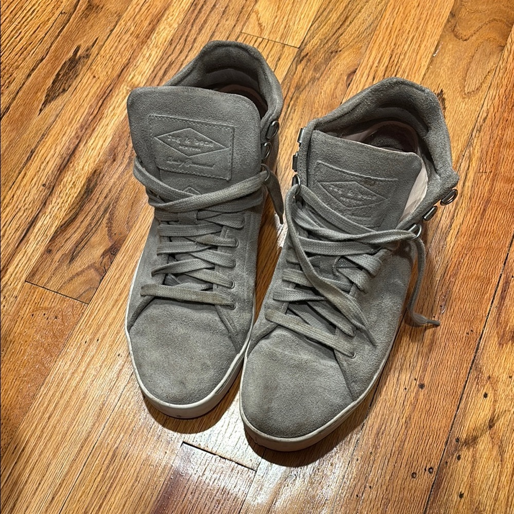Gray Suede High-Top Rag & Bone Sneakers